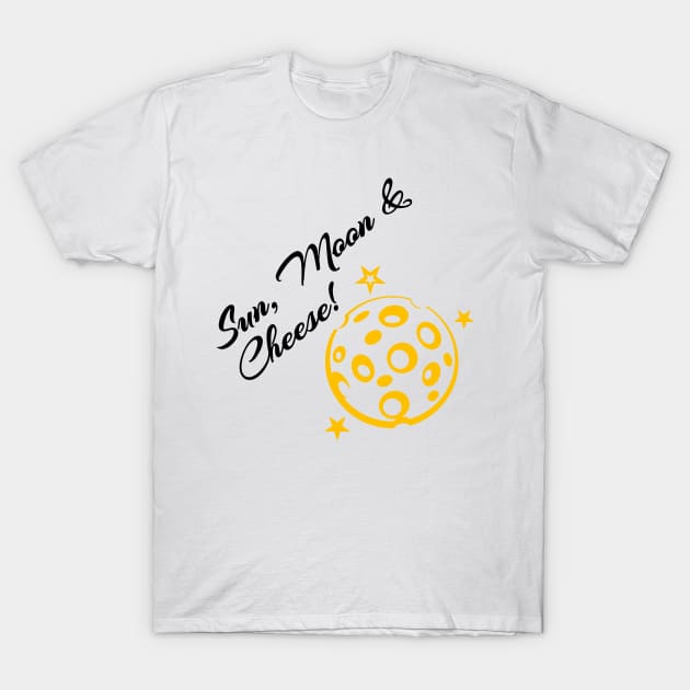 sun, moon and cheese T-Shirt by Qwerdenker Music Merch